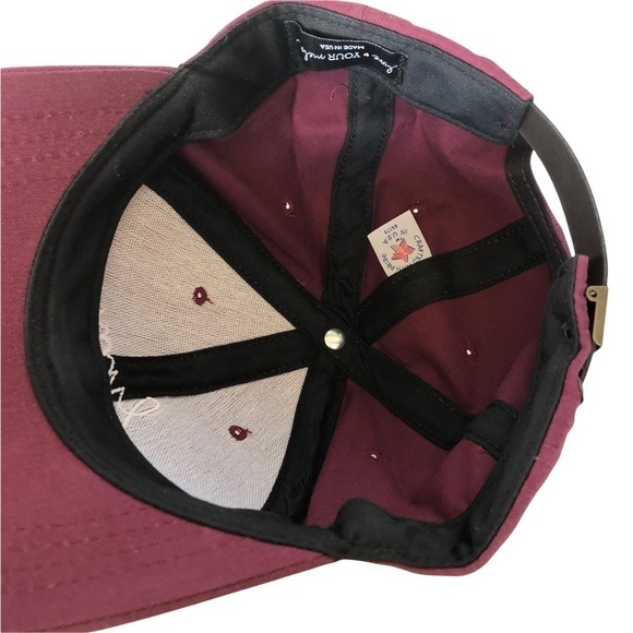 Love Your Melon Burgandy Cursive Logo Cap Dad Hat - Picture 4 of 8